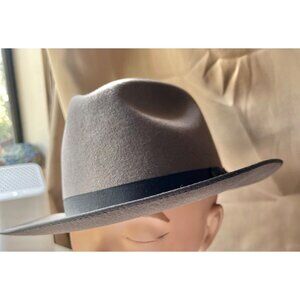 Stetson Roadster Hat Fedora Men’s Large Gray Fur Felt with Box USA Streetwear